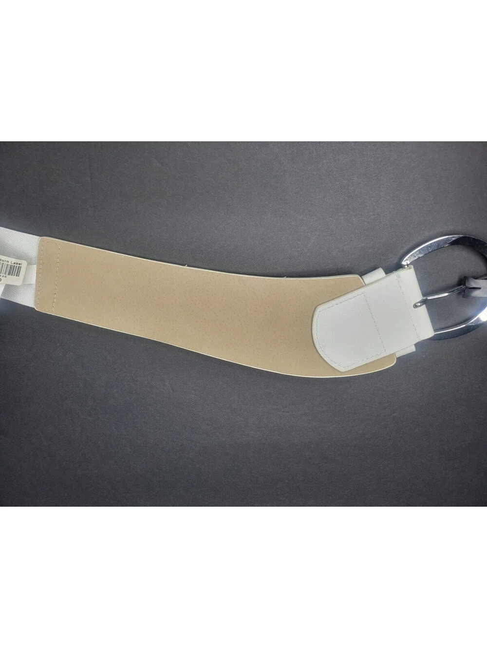 INC INTERNATIONAL CONCEPTS Womens Wide Stretch belt white M/L